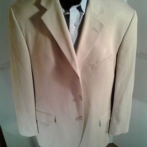 Joseph Feiss 100% Silk Men's Beige Blazer Size 42